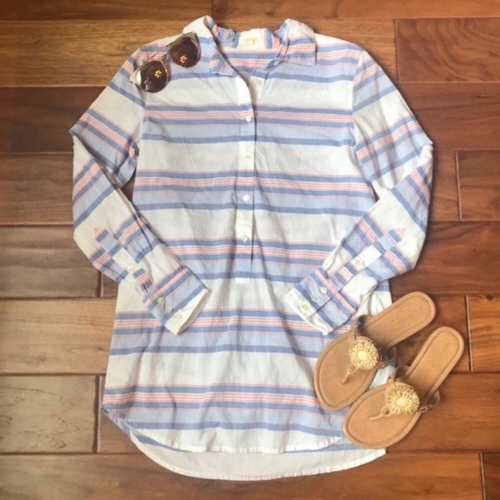 J. Crew striped tunic top